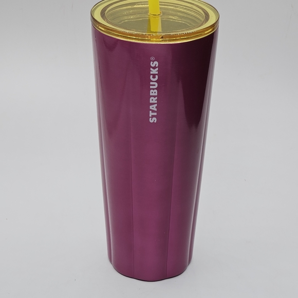 Starbucks Puffy petunia magenta stainless steel venti 24 ouunce tumbler - Picture 7 of 10
